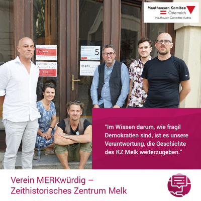 Virtuelle Gedenkwochen Statement Verein MERKwürdig - Zeithistorisches Zentrum Melk