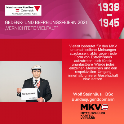 Virtuelle Gedenkwochen Statement Wolf Steinhäusl, BSc, Bundesjugendobmann