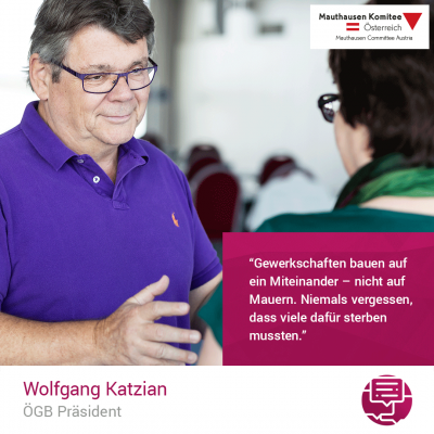 Virtuelle Gedenkwochen Statement Wolfgang Katzian, ÖGB Präsident