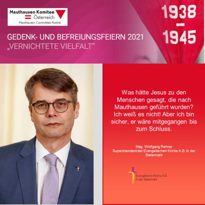 Virtuelle Gedenkwochen Statement Mag. Wolfgang Rehner, Superintendent der Evangelischen Kirche A.B. in der Steiermark