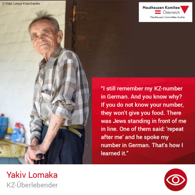 Virtuelle Gedenkwochen Statement Yakiv Lomaka, KZ-Überlebender