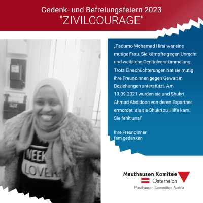 Virtuelles Gedenken Statement fem.gedenken im Gedenken an Fadumo Mohamad Hirsi