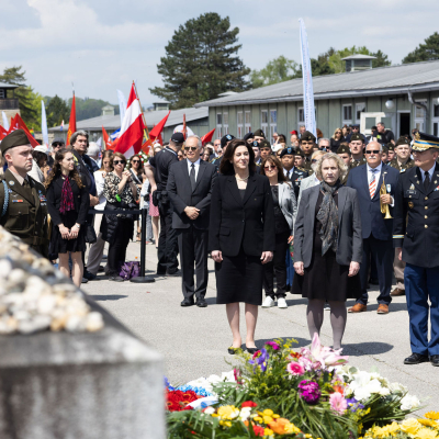 Befreiungsfeier 2023 Kranzniederlegungen © MKÖ/Sebastian Philipp