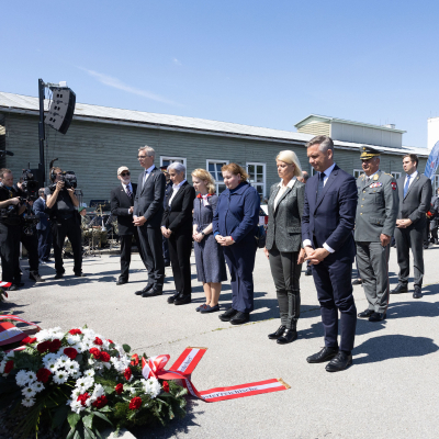 Befreiungsfeier 2025 Kranzniederlegungen © MKÖ/Alissar Najjar