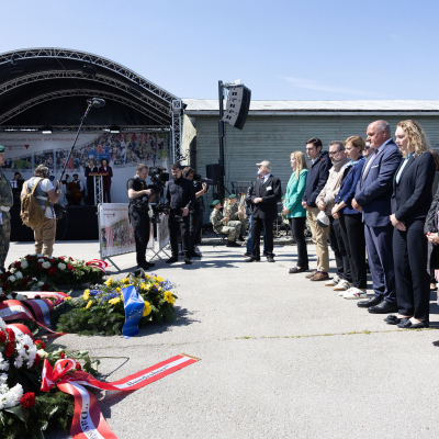 Befreiungsfeier 2025 Kranzniederlegungen © MKÖ/Alissar Najjar