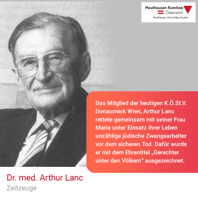 Virtuelle Gedenkwochen Dr. med. Arthur Lanc, Zeitzeuge