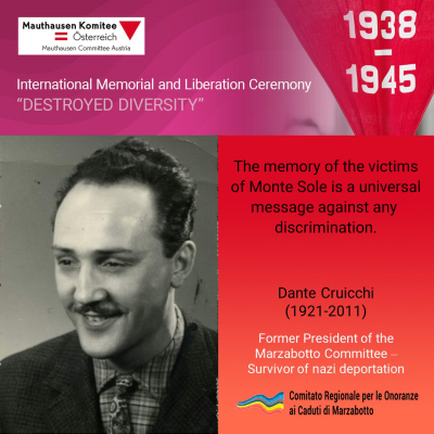 Virtuelle Gedenkwochen Statement Dante Cruicchi, Former president of the Marzabotto Committee - Survivor of nazi deportation