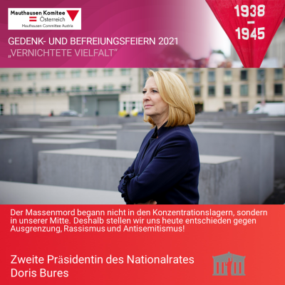Virtuelle Gedenkwochen Statement Doris Bures, Zweite Präsidentin des Nationalrates