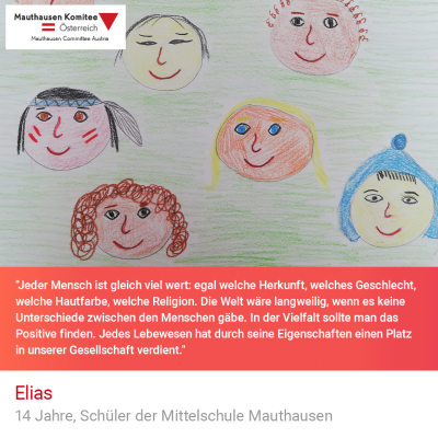 Virtuelle Gedenkwochen Statement Elias, 14 Jahre, Schüler der Mittelschule Mauthausen