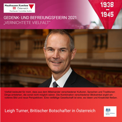 Virtuelle Gedenkwochen Statement Leigh Turner, Britischer Botschafter in Österreich