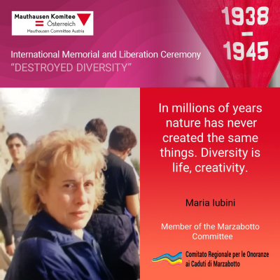 Virtuelle Gedenkwochen Statement Maria Iubini, Member of the Marzabotto Committee