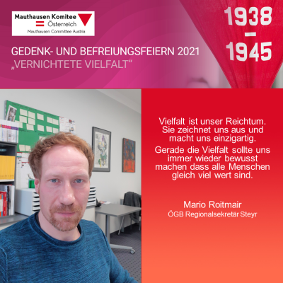 Virtuelle Gedenkwochen Statement Mario Roitmair, ÖGB Generalsekretär Steyr