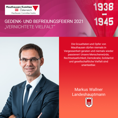 Virtuelle Gedenkwochen Statement Markus Wallner, Landeshauptmann Vorarlberg