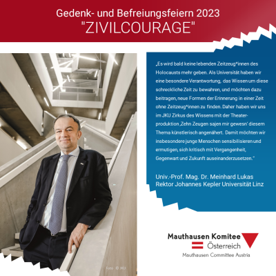 Virtuelles Gedenken Statement Univ.-Prof. Mag. Dr. Meinhard Lukas, Rektor der Johannes Kepler Universität Linz