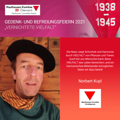 Virtuelle Gedenkwochen Statement Norbert Köpl, Mauthausen Komitee Vöcklabruck