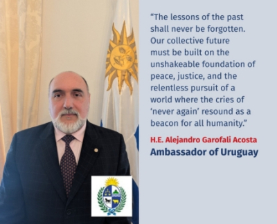 Virtuelles Gedenken Statement S.E. Alejandro Garofali Acosta, Botschafter von Uruguay in Österreich