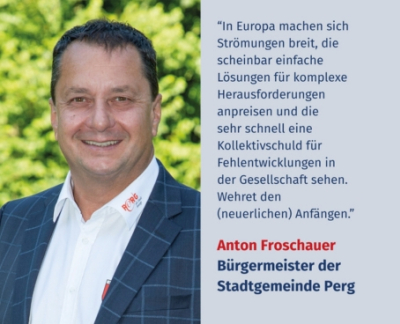 Virtuelles Gedenken Statement Anton Froschauer, Abgeordneter zum Oberösterreichischen Landtag und Bürgermeister der Stadtgemeinde Perg (ÖVP)