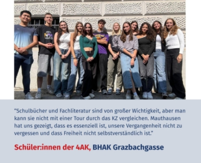 Virtuelles Gedenken Statement Schüler:innen der 4AK der BHAK Grazbachgasse