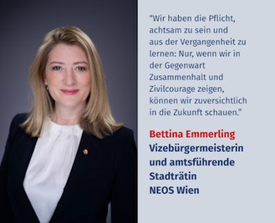 Virtuelles Gedenken Statement Bettina Emmerling, Vizebürgermeisterin und amtsführende Stadträtin, NEOS Wien
