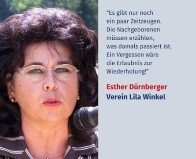Virtuelles Gedenken Statement Esteher Dürnberger, Verein Lila Winkel