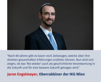 Virtuelles Gedenken Statement Jaron Engelmayer, Oberrabbiner der IKG Wien