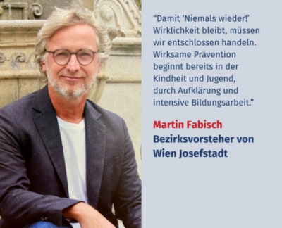 Virtuelles Gedenken Statement Martin Fabisch, Bezirksvorsteher von Wien Josefstadt (Die Grünen)