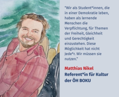 Virtuelles Gedenken Statement Matthias Nikel, Referent*in für Kultur der ÖH BOKU