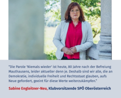 Virtuelles Gedenken Statement Sabine Engleitner-Neu, M.A., M.A., Klubvorsitzende der SPÖ Oberösterreich