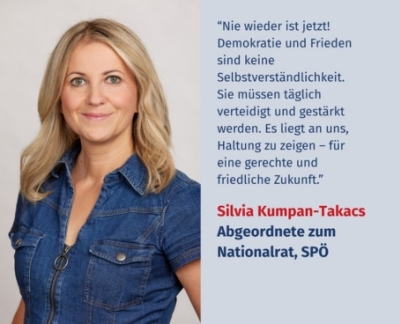 Virtuelles Gedenken Statement Silvia Kumpan-Takacs, MSc BA, Abgeordnete zum Nationalrat, SPÖ
