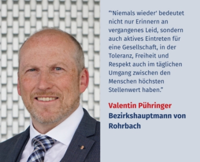 Virtuelles Gedenken Statement Mag. Valentin Pühringer, Bezirkshauptmann von Rohrbach