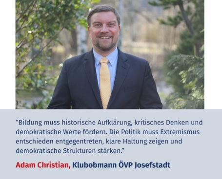 Virtuelles Gedenken Statement Mag. Adam Christian, M.L.S., Klubobmann ÖVP Josefstadt