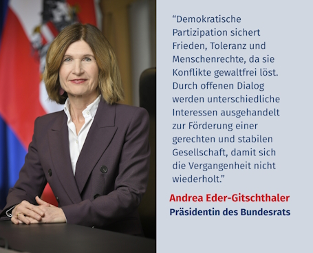 Virtuelles Gedenken Statement Dr.in Andrea Eder-Gitschthaler, Präsidentin des Bundesrates
