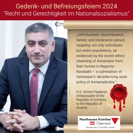 Virtuelles Gedenken Statement S.E. Armen Papikyan, Botschafter der Republik Armenien in Österreich