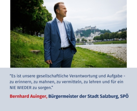 Virtuelles Gedenken Statement Bernhard Auinger, Bürgermeister der Stadt Salzburg, SPÖ