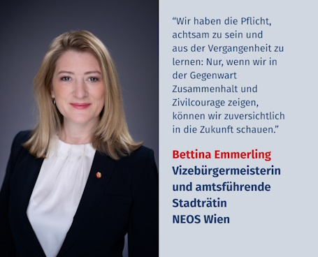 Virtuelles Gedenken Statement Bettina Emmerling, Vizebürgermeisterin und amtsführende Stadträtin, NEOS Wien