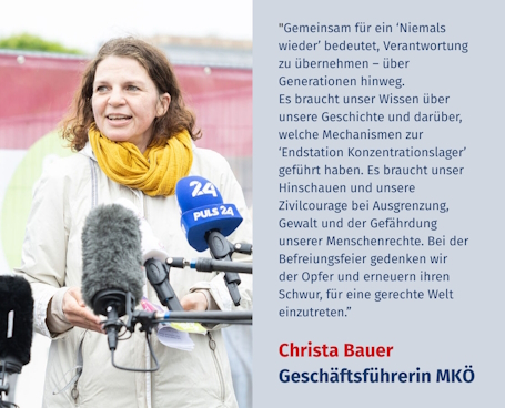 Virtuelles Gedenken Statement Christa Bauer, Geschäftsführerin Mauthausen Komitee Österreich