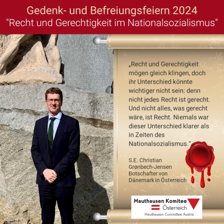 Virtuelles Gedenken Statement S.E. Christian Grønbech-Jensen, Botschafter von Dänemark in Österreich