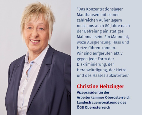 Virtuelles Gedenken Statement Christine Heitzinger, Vizepräsidentin der AK Oberösterreich und Landesfrauenvorsitzende des ÖGB Oberösterreich