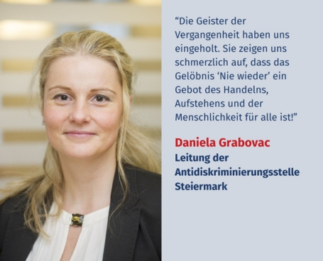 Virtuelles Gedenken Statement Mag.a Daniela Grabovac, Leitung der Antidiskriminierungsstelle Steiermark