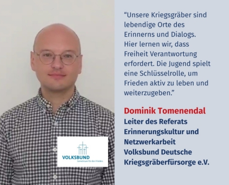 Virtuelles Gedenken Statement Dominik Tomenendal, Leiter des Referats Erinnerungskultur und Netzwerkarbeit beim Volksbund Deutsche Kriegsgräberfürsorge e.V.
