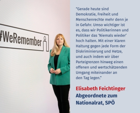 Virtuelles Gedenken Statement Elisabeth Feichtinger, BEd BEd, Abgeordnete zum Nationalrat, SPÖ