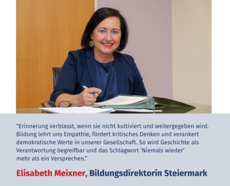 Virtuelles Gedenken Statement Elisabeth Meixner, BEd, Bildungsdirektorin Steiermark