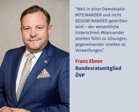 Virtuelles Gedenken Statement Bundesratsmitglied Mag. Franz Ebner, ÖVP