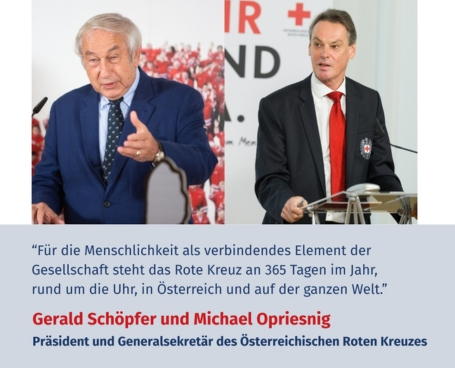 Virtuelles Gedenken Statement Gerald Schöpfer, Präsident des Österreichischen Roten Kreuzes und Michael Opriesnig, Generalsekretär des Österreichischen Roten Kreuzes