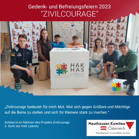 Virtuelles Gedenken Statement Schüler:in der 4. Stufe HAK Leibnitz