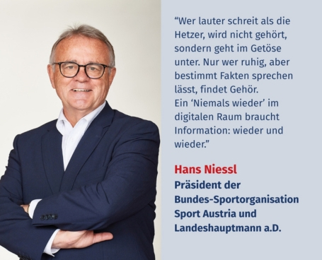 Virtuelles Gedenken Statement Hans Niessl, Präsident der Bundes-Sportorganisation Sport Austria und Landeshauptmann von Burgenland a.D.