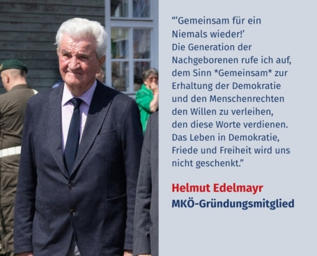 Virtuelles Gedenken Statement Helmut Edelmayr, MKÖ-Gründungsmitglied