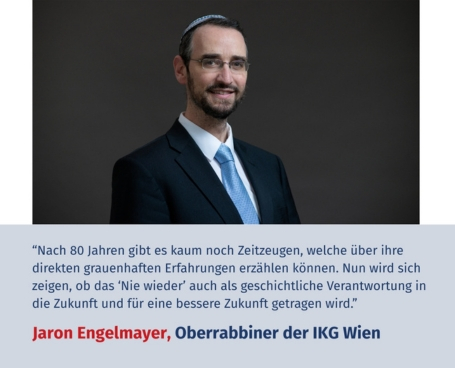 Virtuelles Gedenken Statement Jaron Engelmayer, Oberrabbiner der IKG Wien