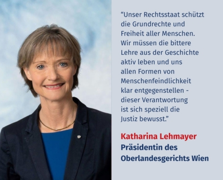 Virtuelles Gedenken Statement Mag.a Katharina Lehmayer, Präsidentin des Oberlandesgerichts Wien