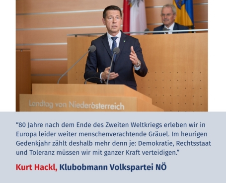 Virtuelles Gedenken Statement Mag. Kurt Hackl, Klubobmann der Volkspartei Niederösterreich